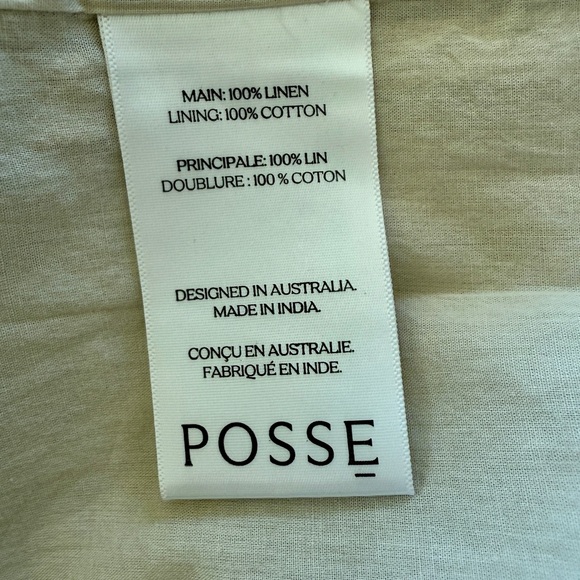 Posse Linen Emma vest and Emma pencil midi skirt set, natural, size M - Picture 8 of 14
